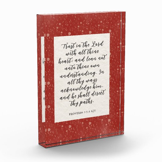 Spreuken 3:5-6 KJV Bijbelvers Afbeelding Fotoblokken (Links)