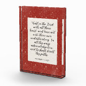 Spreuken 3:5-6 KJV Bijbelvers Afbeelding Fotoblokken (Rechts)