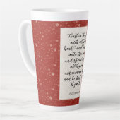 Spreuken 3:5-6 KJV Bijbelvers Afbeelding Latte Mok (Linkerhoek)