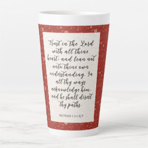 Spreuken 3:5-6 KJV Bijbelvers Afbeelding  Latte Mok