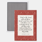 Spreuken 3:5-6 KJV Bijbelvers Afbeelding Magneet (Voorkant / Achterkant)