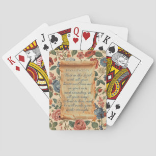 Spreuken 3:5-6 Vertrouw op de Heer Bijbelvers Pokerkaarten