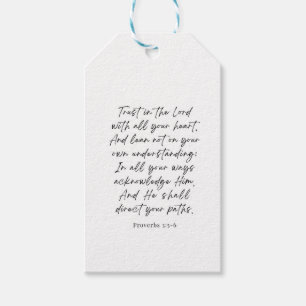 Spreuken 3:5-6 Vertrouw op de Heer Cadeaulabel