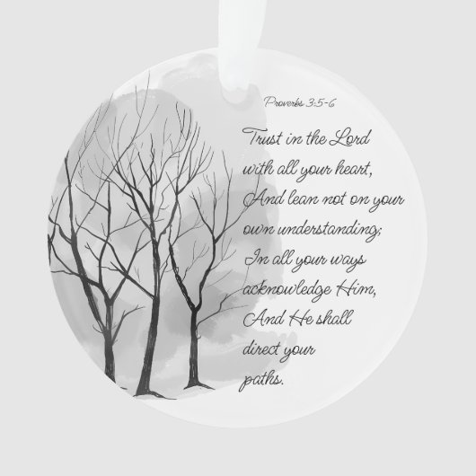 Spreuken 3:5-6 Vertrouw op de Heer Ornament (voorkant)