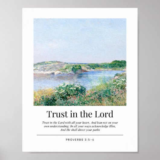 Spreuken 3:5-6 Vertrouw op de Heer Poster (Voorkant)