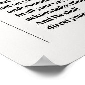 Spreuken 3:5-6 Vertrouw op de Heer Poster (Hoek)