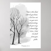 Spreuken 3:5-6 Vertrouw op de Heer Poster (Voorkant)