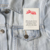 Spreuken 3:5–6 Vertrouw op de Heer Roze Bloemen Button (Insitu)