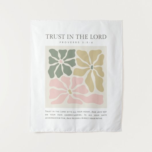 Spreuken 3:5-6 Vertrouw op de Heer Wandkleed (Voorkant)
