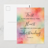 Spreuken 3:5 Bijbeltekst Geheugenkaart Briefkaart (Voorkant / Achterkant)