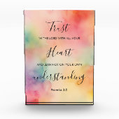 Spreuken 3:5 Bijbelvers Acryl Fotoblokken (Voorkant)