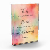 Spreuken 3:5 Bijbelvers Acryl Fotoblokken (Links)