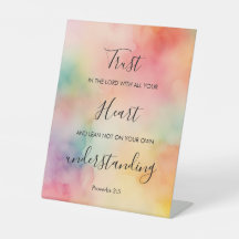 Spreuken 3:5 Christelijk aquarel ontwerp