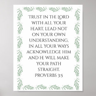 Spreuken 3:5 Poster
