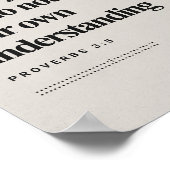 Spreuken 3:5 - "Vertrouw op de Heer" Bijbelvers Ar Poster (Hoek)