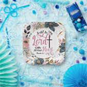 Spreuken 3:5 Vertrouw op het Bijbelvers Papieren Bordje (Feest)