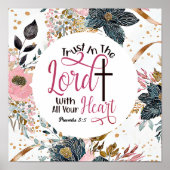 Spreuken 3:5 Vertrouw op het Bijbelvers Poster (Voorkant)