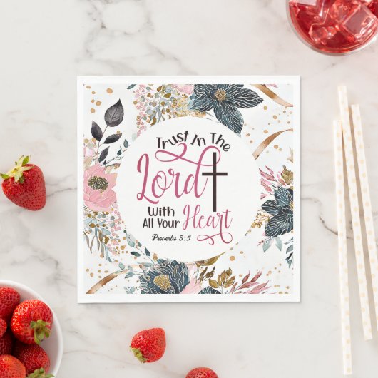 Spreuken 3:5 Vertrouw op het Bijbelvers Servet (Insitu)