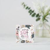 Spreuken 3:5 Vertrouw op het Bijbelvers Vierkante Visitekaartje (Staand voorkant)