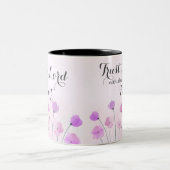 Spreuken 3:5 Vertrouw op het Paarse geloof Tweekleurige Koffiemok (Center)