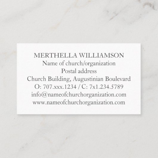 Spreuken 3:5 | VERTROUWEN OP DE HEER Gods handen z Visitekaartje (Achterkant)