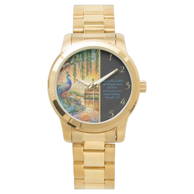 Spreuken 3:5 Witte Kerk  Horloge (Voorkant)