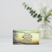 Spreuken 3:6 Hij zal uw pad leiden Bijbel Verse Visitekaartje (Staand voorkant)