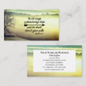 Spreuken 3:6 Hij zal uw pad leiden Bijbel Verse Visitekaartje (Voorkant / Achterkant)