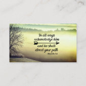 Spreuken 3:6 Hij zal uw pad leiden Bijbel Verse Visitekaartje (Voorkant)