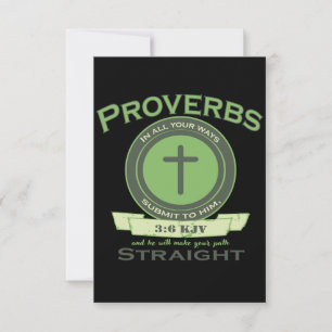 Spreuken 3:6 KJV Bijbelvers Groet Kaart