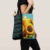 Spreuken 3 Bijbelvers met Zonnebloemkaars Tote Bag (Dichtbij)