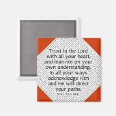 Spreuken 3v5-6 - Vertrouwen in de Heer Magneet (Voorkant / Achterkant)