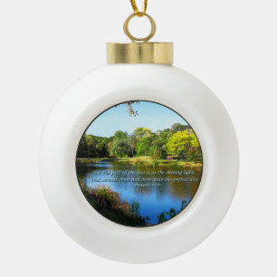 Spreuken 4:18 Pad van de Rechtvaardigen Keramische Bal Ornament
