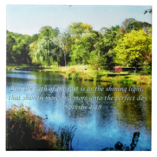 Spreuken 4:18 Pad van de rechtvaardigen Tegeltje