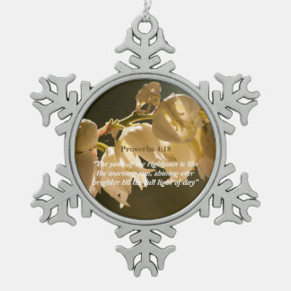 Spreuken 4:18 tin sneeuwvlok ornament