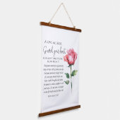 Spreuken 4:23-27 Bewaak uw hart, Schriftbloem Hangend Wandkleed (Gebogen)