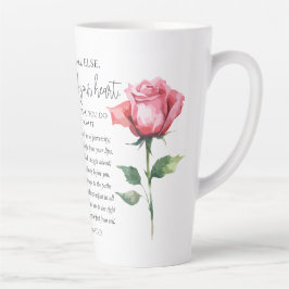 Spreuken 4:23-27 Bewaak uw hart, Schriftbloem Latte Mok