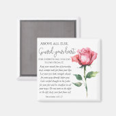 Spreuken 4:23-27 Bewaak uw hart, Schriftbloem Magneet (Voorkant / Achterkant)