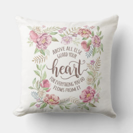 Spreuken 4:23 - Bewaak je hart Kussen