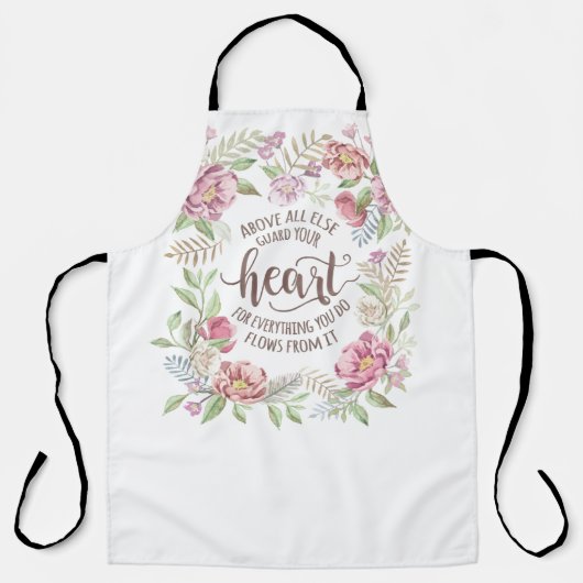 Spreuken 4:23 - Bewaak je hart Schort (Voorkant)