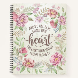 Spreuken 4:23 - Bewaar Uw Hart Voor Notitieboek