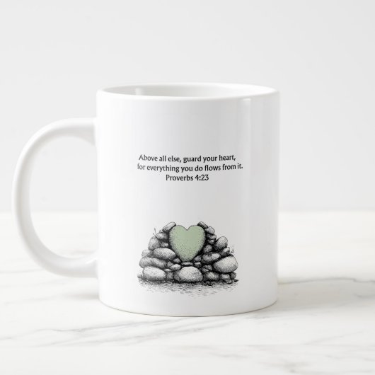 Spreuken 4:23 Bijbelvers Christelijk Geschenk Mok (Links)