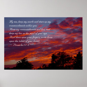 Spreuken 7:1-3 poster