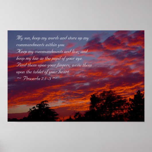 Spreuken 7:1-3 poster (Voorkant)