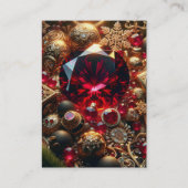 Spreuken 8:10-12 KJV Kaarten - XMAS Ruby Wisdom Visitekaartje (Voorkant)