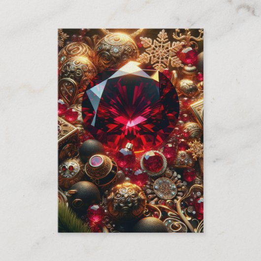 Spreuken 8:10-12 KJV Kaarten - XMAS Ruby Wisdom Visitekaartje (Voorkant)