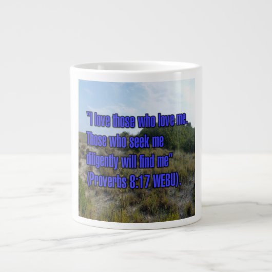 Spreuken 8:17 WEBU Mok (Voorkant)