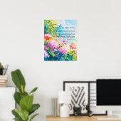 Spreuken 9:10 De vrees van de Heer Abstracte bloem Poster (Thuiskantoor)