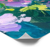 Spreuken 9:10 De vrees van de Heer Abstracte bloem Poster (Hoek)