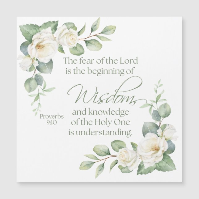 Spreuken 9:10 Eucalyptus Witte Rozen Salie Groen (Voorkant)